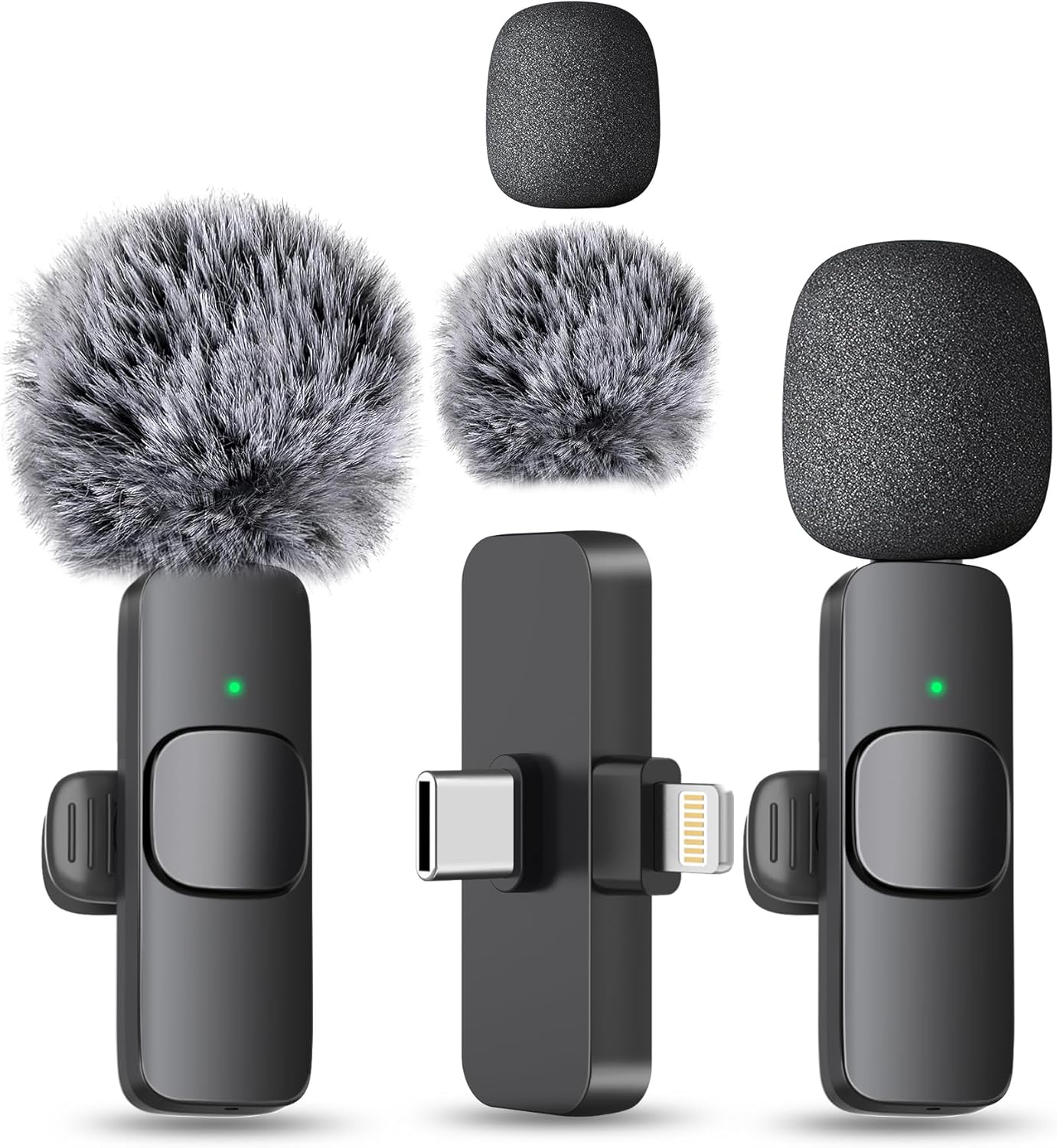 MAYBESTA Professional Wireless Mini Lavalier Microphone – Bluetooth Clip-On USB-C Mic for iPhone, iPad & Android (YouTube, TikTok, Podcast, Vlogging)