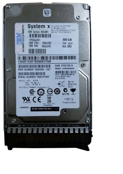 IBM 00AJ081 300GB 15000RPM SAS 6.0Gb/S Hot Swapable 2.5-Inch G3 Hard Drive IBM Part Number: 00AJ081