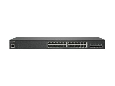 SonicWall 02-SSC-8374 24-Ports 10/100/1000Base-T RJ-45 + 4-Ports SFP+ Layer 2 Managed 1U Rack-Mountable Gigabit Ethernet Switch SonicWall Part Number: 02-SSC-8374