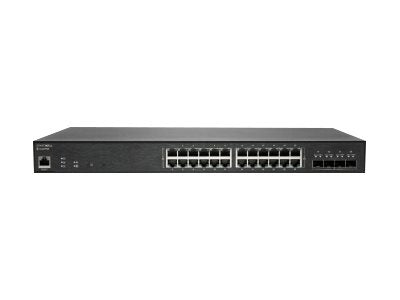 SonicWall 02-SSC-8376 24-Ports PoE+ 10/100/1000Base-T RJ-45 + 4-Ports SFP+ Layer 2 Managed 1U Rack-Mountable Gigabit Ethernet Switch SonicWall Part Number: 02-SSC-8376