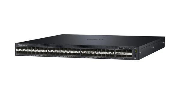 Dell 0YMFPH PowerSwitch S4048T-ON 48 X RJ-45 Ports 10GBase-T + 6 X QSFP+ Ports 40GBase-X Layer 3 Managed 1U Rack-Mountable Gigabit Ethernet Network Switch With Dual Power, Normal Air And Rack Ears Dell Part Number: 0YMFPH