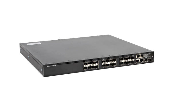 Dell EMC 210-ABPZ N3024P 24-Ports PoE+ 10/100/1000Base-T RJ-45 + 2-Ports SFP+ + 2-Ports Combo SFP Layer 3 Managed Rack-Mountable Gigabit Ethernet Network Switch Dell Part Number: 210-ABPZ
