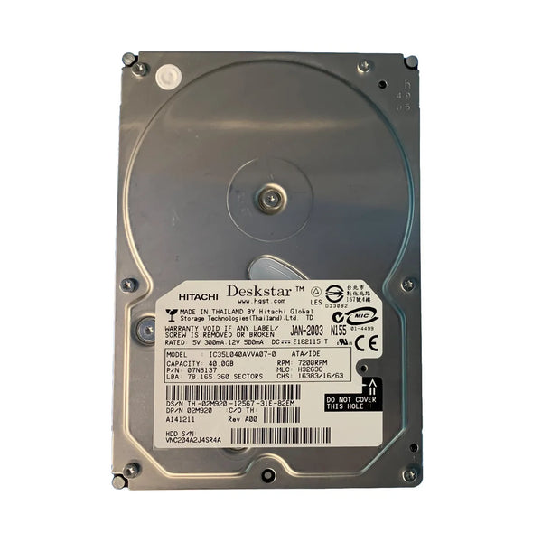 Dell 2M920 40GB 7200RPM IDE Ultra ATA/100 (ATA-6) 2MB Cache 3.5-Inch Hard Drive Dell Part Number: 2M920