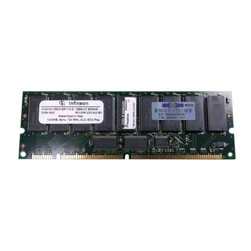 HP 320945-041 1GB 133MHz PC133 ECC Registered CL3 168-Pin RDIMM 3.3V Memory Module HP Part Number: 320945-041
