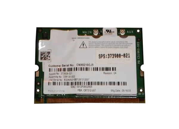 HP 373900-021 2915ABG Mini PCI 802.11a/B/G Wireless LAN Network Interface Card For HP NC4000/TC4000 HP Part Number: 373900-021