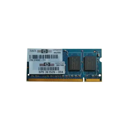HP 374662-731 512MB DDR2-533/PC2-4200 SODIMM 200-Pin CL4 Dual Rank X16 Non-ECC Unbuffered Memory Module HP Part Number: 374662-731