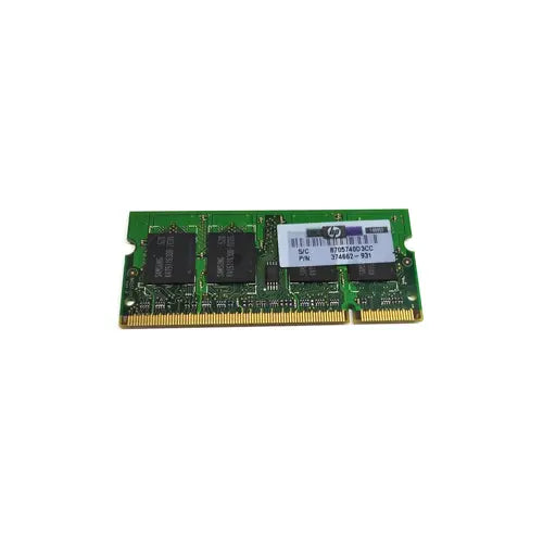 HP 374662-931 512MB DDR2-533/PC2-4200 SODIMM 200-Pin CL4 Dual Rank X16 Non-ECC Unbuffered Memory Module HP Part Number: 374662-931