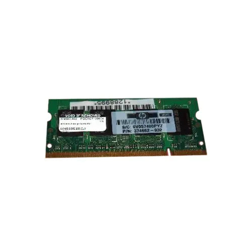 HP 374662-932 512MB DDR2-533/PC2-4200 SODIMM 200-Pin CL4 Dual Rank X16 Non-ECC Unbuffered Memory Module HP Part Number: 374662-932