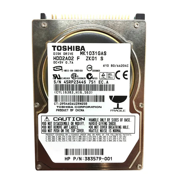 HP 383579-001 100GB 4200RPM IDE Ultra ATA/100 (ATA-6) 8MB Cache 2.5-Inch Hard Drive HP Part Number: 383579-001