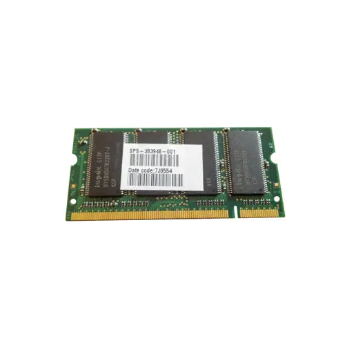 HP 383948-001 256MB DDR-333/PC-2700 SODIMM 200-Pin CL2.5 Dual Rank X16 Non-ECC Unbuffered Memory Module HP Part Number: 383948-001