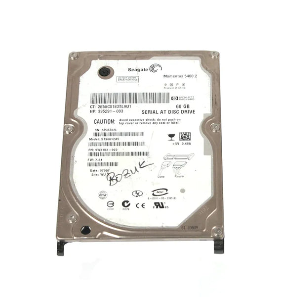 HP 395291-003 60GB 5400RPM SATA 1.5GB/S 2.5-Inch Hard Drive HP Part Number: 395291-003