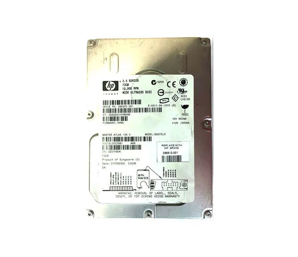 HP 396612-001 72.8GB 10000RPM Ultra320 SCSI LVD 68-Pin 3.5-Inch Hard Drive HP Part Number: 396612-001