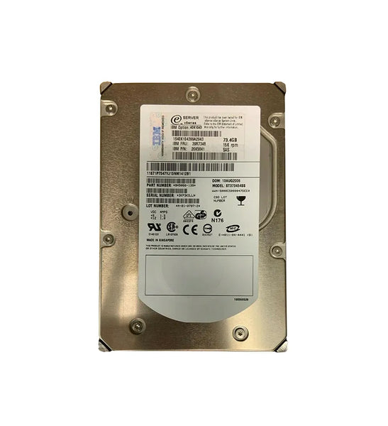 IBM 39R7348 73.4GB 15000RPM SAS 3Gb/S Hot Pluggable 3.5-Inch Hard Drive For System DS3400 IBM Part Number: 39R7348