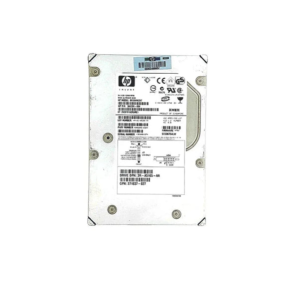HP 3R-A5165-AA 36.4GB 15000RPM Ultra320 SCSI LVD 68-Pin 3.5-Inch Hard Drive HP Part Number: 3R-A5165-AA