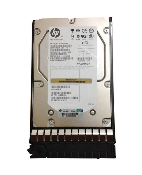 Part No: 404396-003 - HP 450GB 15000RPM Fibre Channel 4GB/s Hot-Pluggable Dual Port 3.5-inch Hard Drive