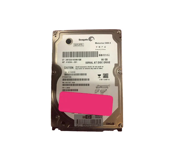 HP 418264-001 80GB 5400RPM SATA 1.5Gb/S 2.5-Inch Hard Drive HP Part Number: 418264-001