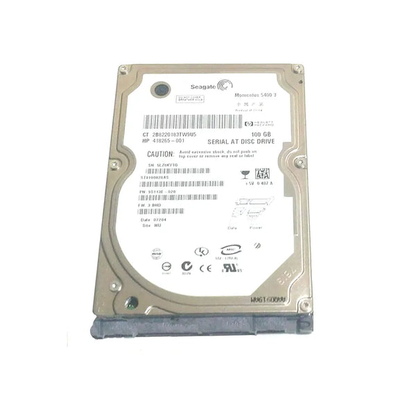 HP 418265-001 100GB 5400RPM SATA 1.5Gb/S 8MB Cache 2.5-Inch Hard Drive HP Part Number: 418265-001