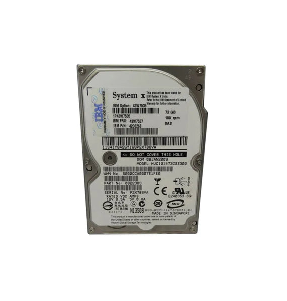 IBM 42C0268 73GB 10000RPM SAS 3Gb/s Hot Swappable 2.5-Inch Hard Drive IBM Part Number: 42C0268