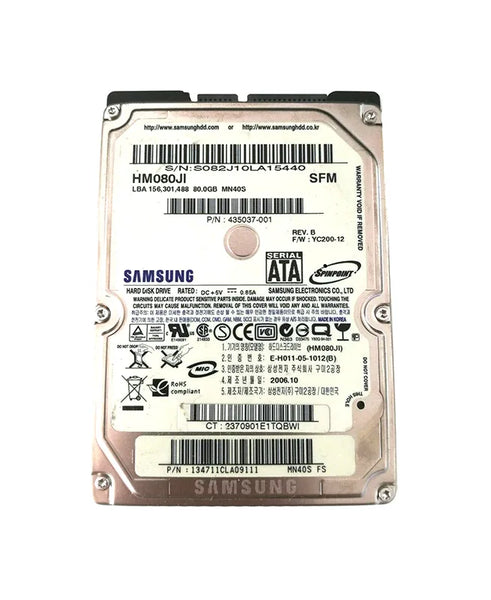 HP 435037-001 80GB 5400RPM SATA 3Gb/S 2.5-Inch Hard Drive HP Part Number: 435037-001