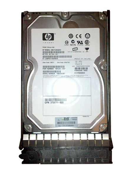 Part No: 461134-001 - HP 750GB 7200RPM SAS 3GB/s 3.5-inch Hot Swappable Dual-Port Hard Drive