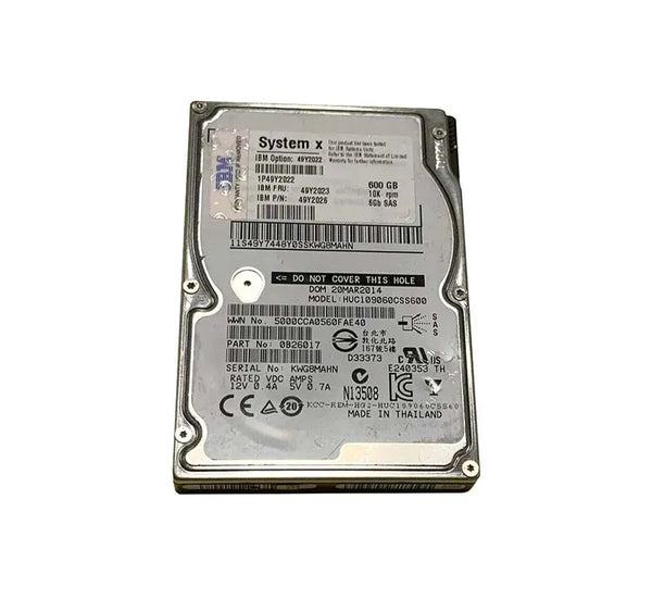 IBM 49Y2022 600GB 10000RPM SAS 6Gb/S Hot Swappable 2.5-Inch Hard Drive IBM Part Number: 49Y2022