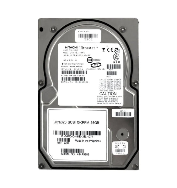 Dell 4R040 36GB 10000RPM Ultra320 SCSI Hot-Swappable 80-Pin 3.5-Inch Hard Drive With Tray For PowerEdge Servers Dell Part Number: 4R040