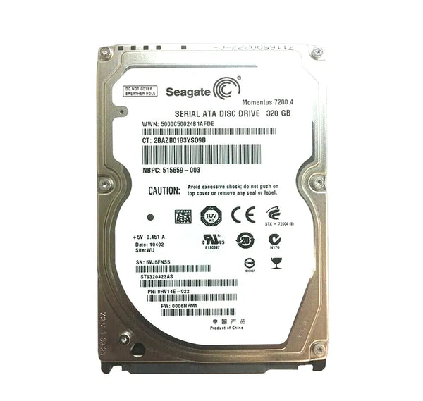 HP 515659-003 320GB 7200RPM SATA 3Gb/S 2.5-Inch Hard Drive HP Part Number: 515659-003