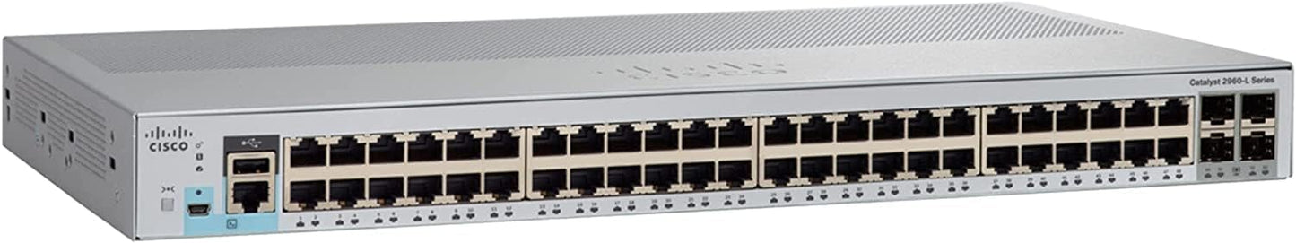 Cisco WS-C2960L-48TS-LL Catalyst 2960-L 48-Port Gigabit Managed Switch WS-C2960L-48TS-LL