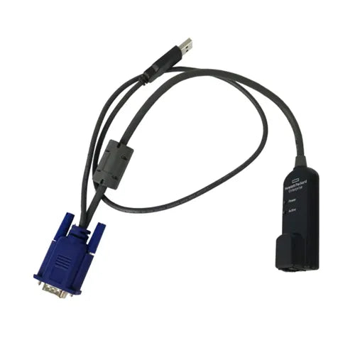 HP 520-914-501 1 X VGA HD-15 Male To 1 X Port RJ-45 + 1 X Port USB Interface Adapter Cable HP Part Number: 520-914-501