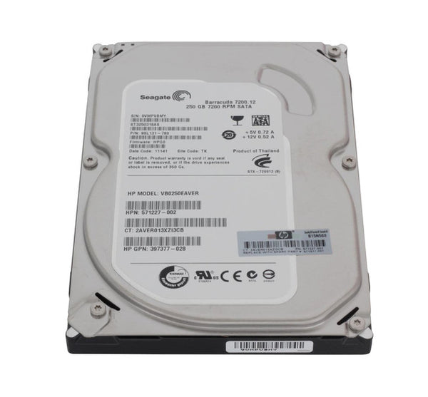 Part No:  571517-001 - HP 250GB 7200RPM SATA 3GB/s non Hot-Plug 3.5-inch Hard Drive