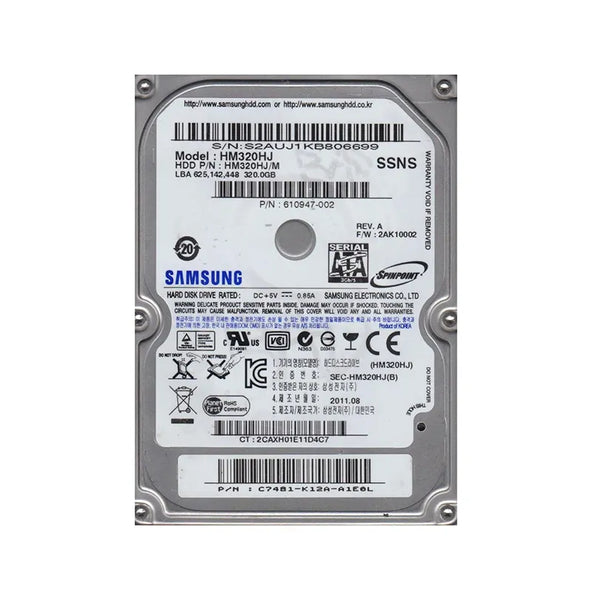 HP 610947-002 320GB 7200RPM SATA 3Gb/S 16MB Cache 2.5-Inch Hard Drive HP Part Number: 610947-002