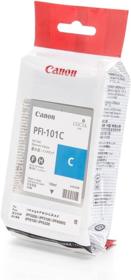 Canon PFI-101C Cyan Ink Cartridge (0884B001AA) – For imagePROGRAF iPF Series 0884B001AA