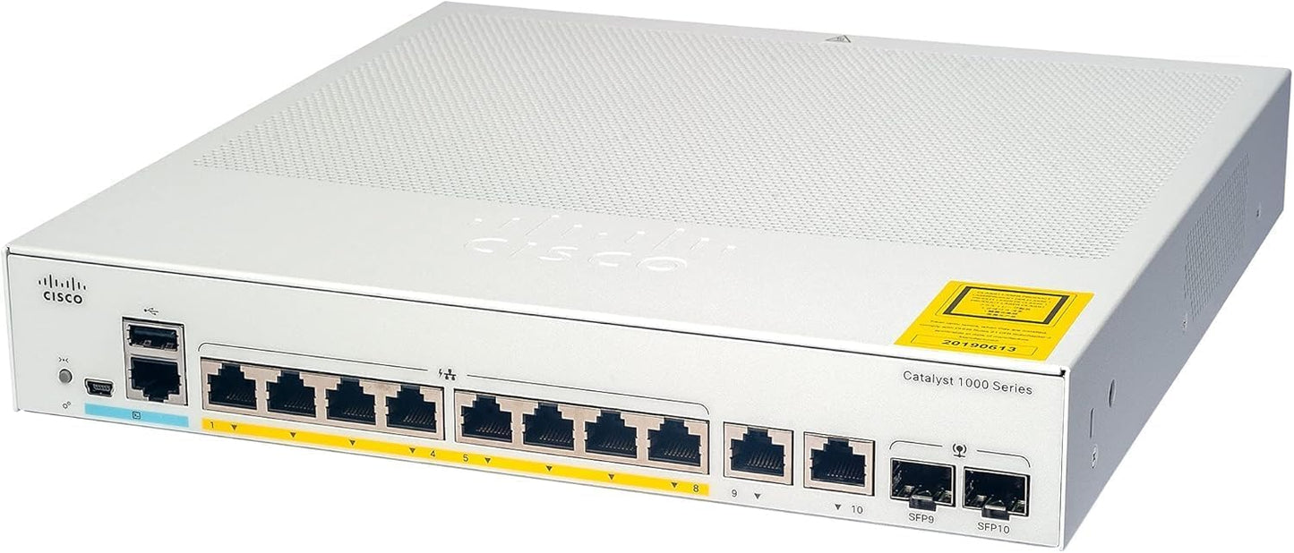 Cisco Catalyst 1000-8FP-2G-L Managed Network Switch