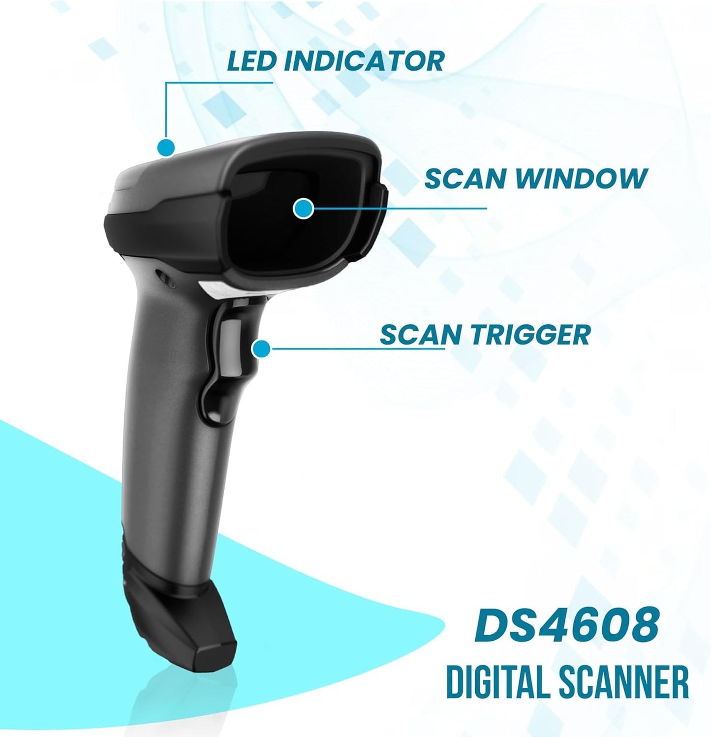 Zebra DS4608-SR Barcode Scanner with USB Kit - Wired Barcode Reader to Scan 1D & 2D Scanner Barcode - Handheld Corded Barcode Scanner