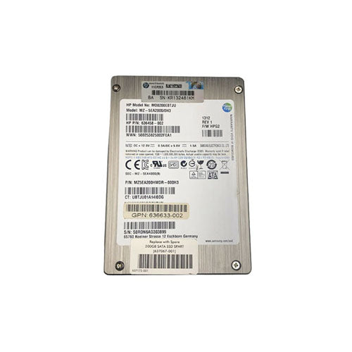 HP 636633-002 200GB MLC SATA 3Gb/s 2.5-Inch SSD – Reliable Storage for Business-Class Systems