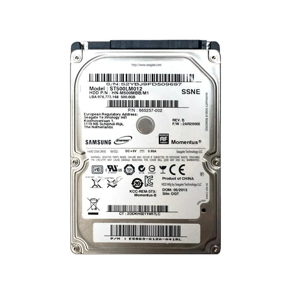 HP 665257-002 500GB 5400RPM SATA 3Gb/S 8MB Cache 2.5-Inch Hard Drive HP Part Number: 665257-002