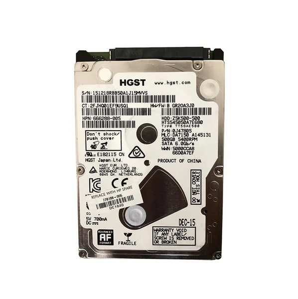 HP 666288-005 500GB 5400RPM SATA 6Gb/S 8MB Cache 2.5-Inch Hard Drive HP Part Number: 666288-005