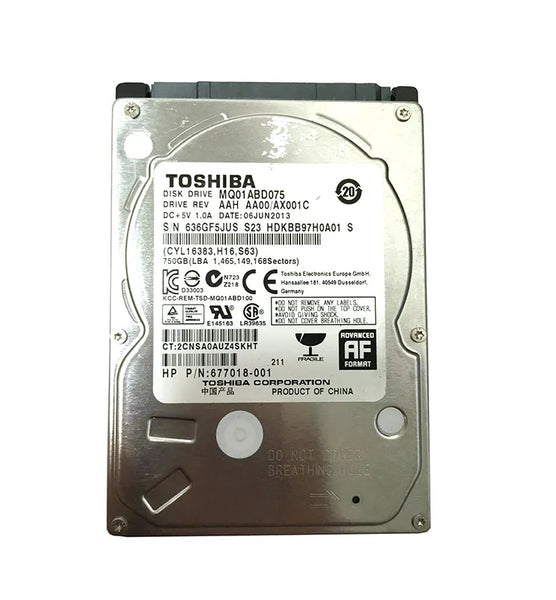 HP 677018-001 750GB 5400RPM SATA 3Gb/S 8MB Cache 2.5-Inch Hard Drive HP Part Number: 677018-001