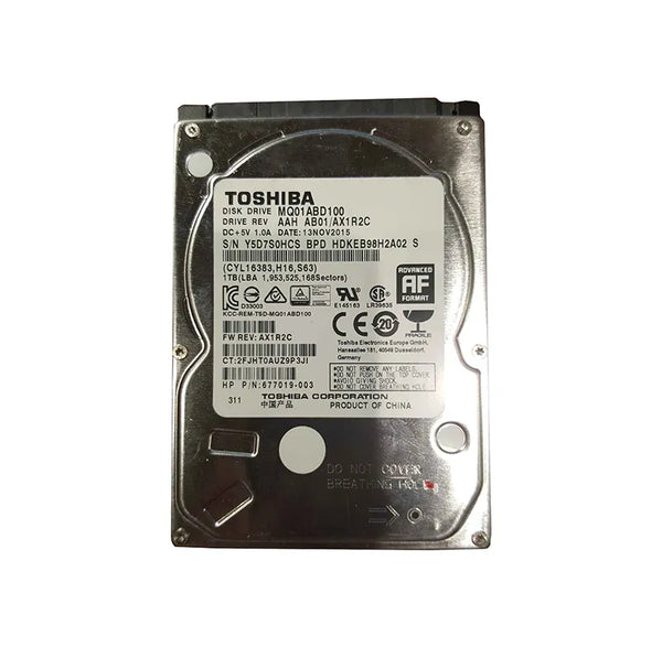 HP 677019-003 1TB 5400RPM SATA 3Gb/S 8MB Cache 2.5-Inch Hard Drive For Envy M6-P114DX Notebook HP Part Number: 677019-003