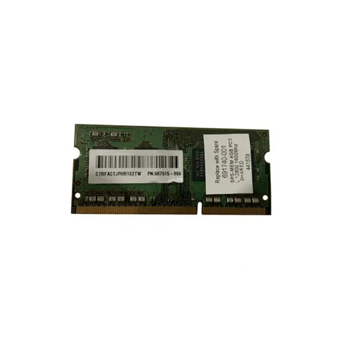 HP 687515-966 4GB DDR3-1600/PC3-12800 SODIMM 204-Pin CL11 Single Rank X8 Non-ECC Unbuffered Memory Module HP Part Number: 687515-966