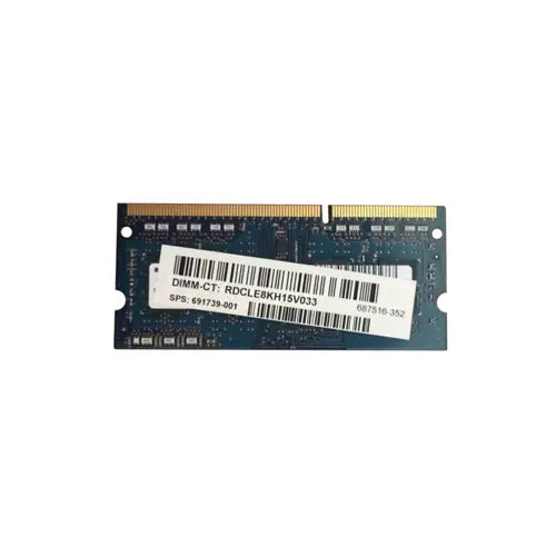 HP 687516-352 2GB DDR3-1600/PC3-12800 SODIMM 204-Pin CL11 Single Rank X8 Non-ECC Unbuffered Memory Module HP Part Number: 687516-352