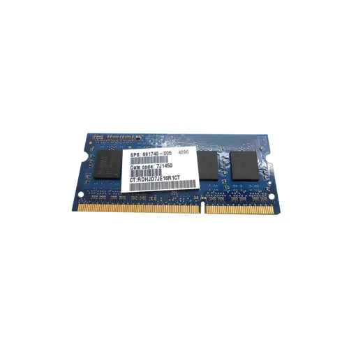 HP 691740-005 4GB DDR3-1600/PC3-12800 SODIMM 204-Pin CL11 Dual Rank X8 Non-ECC Unbuffered Memory Module HP Part Number: 691740-005