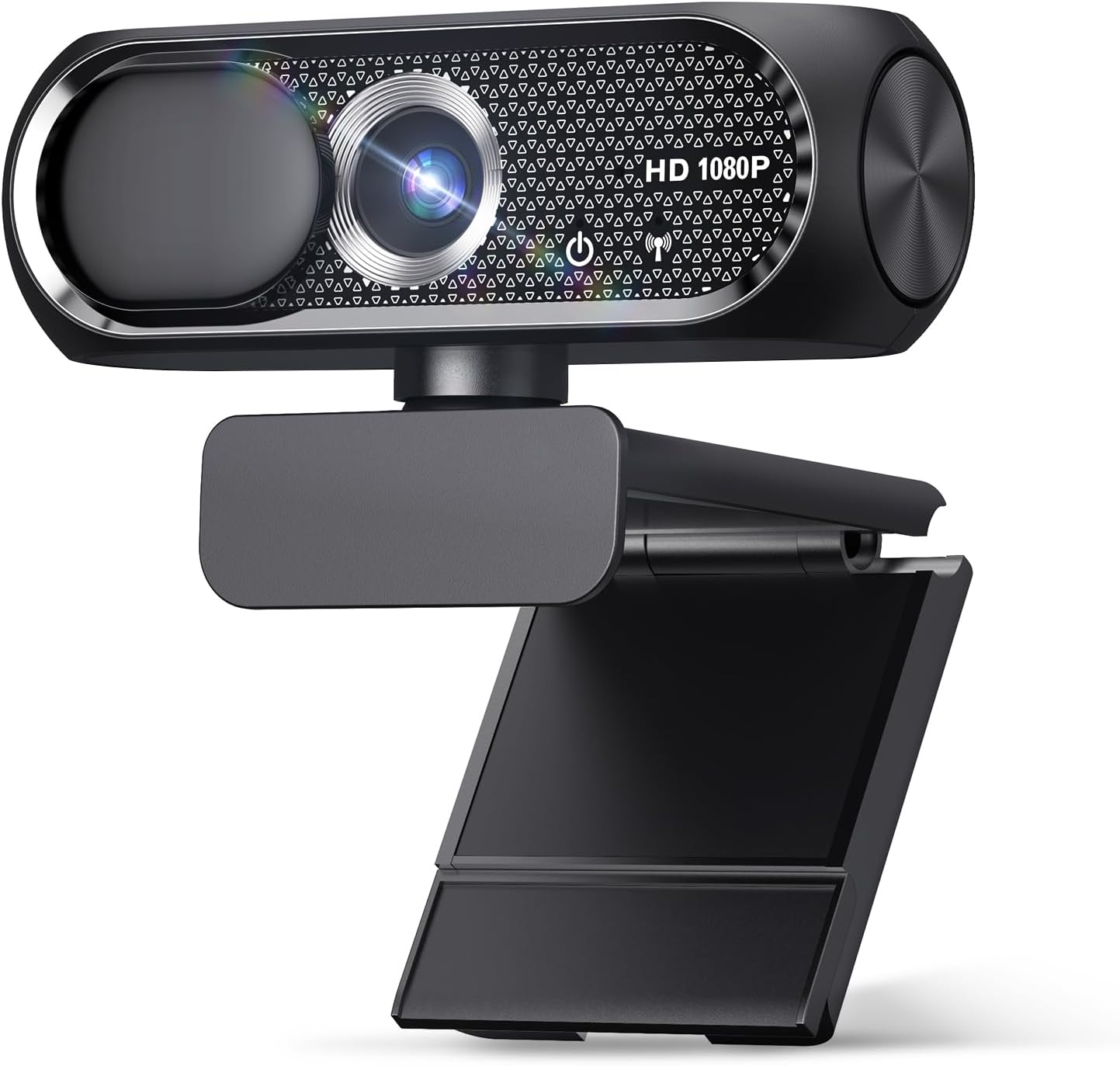 1080P HD USB Webcam with Microphone – Noise-Cancelling, Privacy Cover, Wide-Angle, Plug & Play for PC, Laptop, Mac, Zoom & Streaming