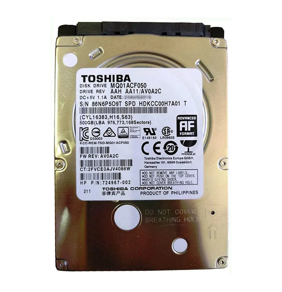 HP 724967-002 500GB 7200RPM SATA 6Gb/S 16MB Cache SFF 2.5-Inch Hard Drive HP Part Number: 724967-002
