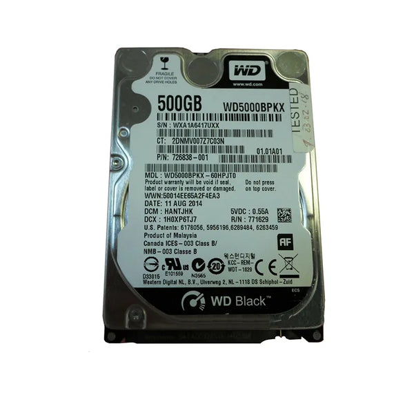 HP 726838-001 500GB 7200RPM SATA 6Gb/S 16MB Cache 2.5-Inch Hard Drive HP Part Number: 726838-001