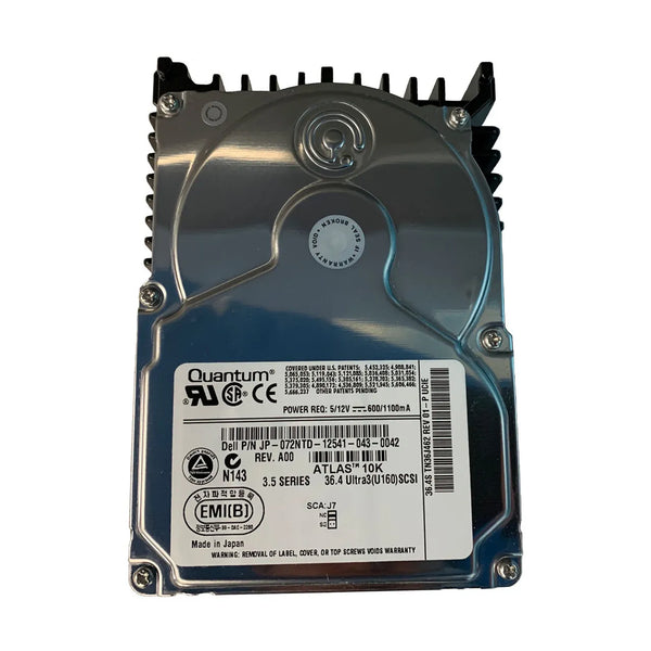 Dell 72NTD 36GB 10000RPM Ultra320 SCSI 80-Pin 3.5-Inch Hard Drive Dell Part Number: 72NTD