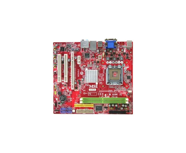 MSI 7366-010 P6NGM-FD Desktop Board NVIDIA GeForce 7100 Enhanced SpeedStep Technology Socket 775 1333MHz, 1066MHz, 800MHz, 533MHz FSB 4GB DDR2 SDRAM DDR2-800/PC2-6400, DDR2-667/PC2-5300, DDR2-533/PC2-4200 Micro ATX MSI Part Number: 7366-010