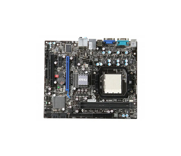 MSI 740GM-P25 Desktop Motherboard AMD Chipset ATX Socket AM3 PGA-941 500MHz FSB 8GB DDR3 SDRAM Ultra ATA/133 (ATA-7) Serial ATA/300 7.1 MSI Part Number: 740GM-P25
