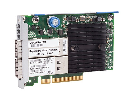 HPE 764737-001 Infiniband 544+ QSFP 10GB/40GB 2-Ports Host Bus Adapter HPE Part Number: 764737-001