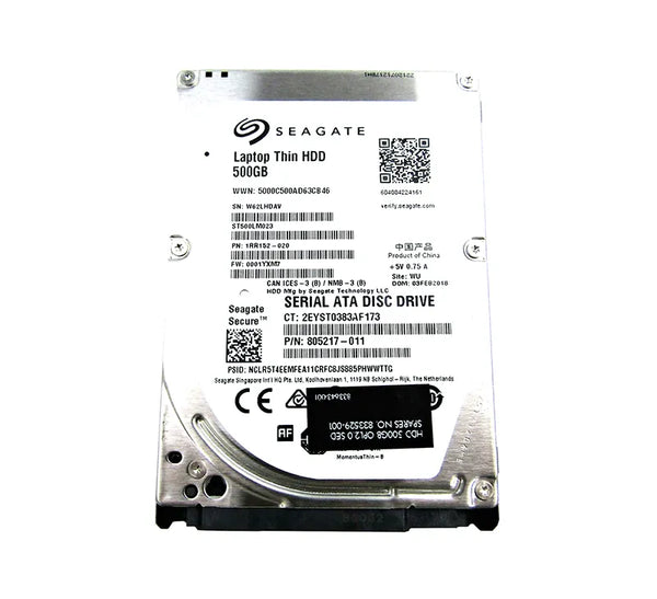 HP 805217-011 500GB 7200RPM SATA 6Gb/S 32MB Cache 2.5-Inch Hard Drive HP Part Number: 805217-011